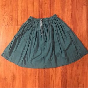 Casual teal midi skirt